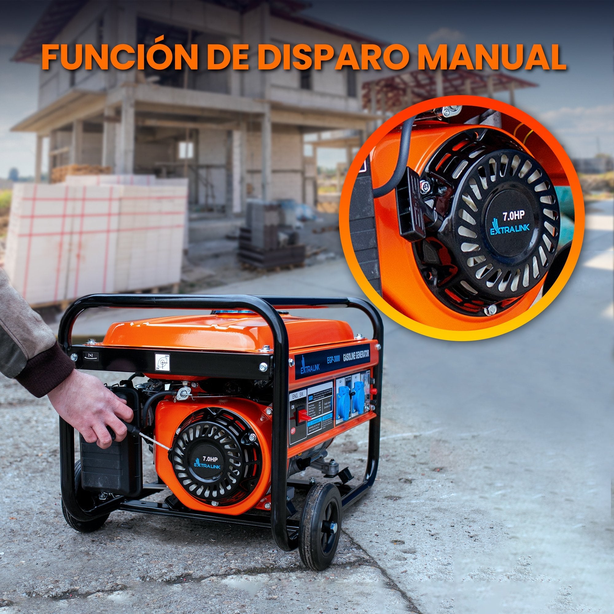 EAN 5905090330349 - Extralink EX.30349 motor-generador 2800 W 15 L Negro, Naranja imagen 18