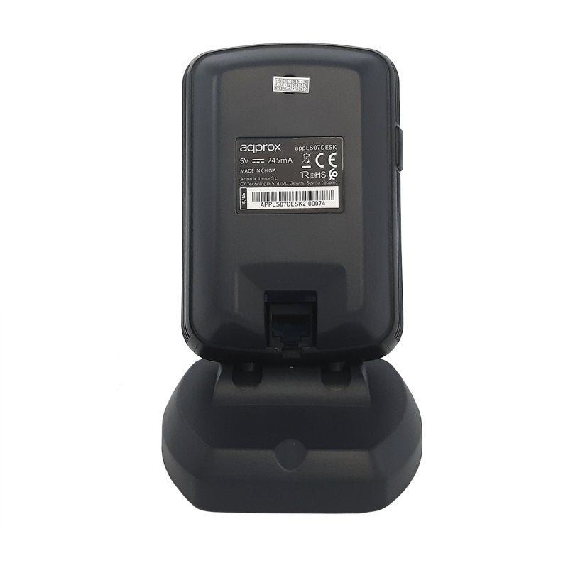EAN 8435099527237 - Approx appLS07DESK Lector de códigos de barras fijo 1D/2D CMOS Negro, Gris imagen 4