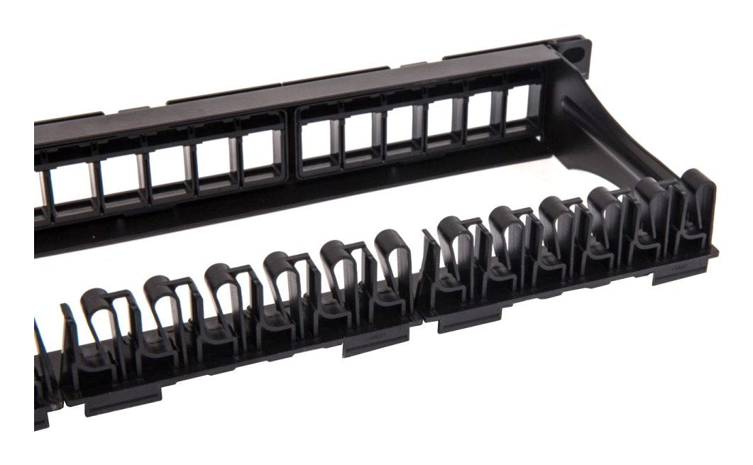 Techly I-Ks Pp-24-Den Panel De Parcheo Utp Keystone De 24 Puertos Con 4 Secciones Extraíbles De 6 Puertos