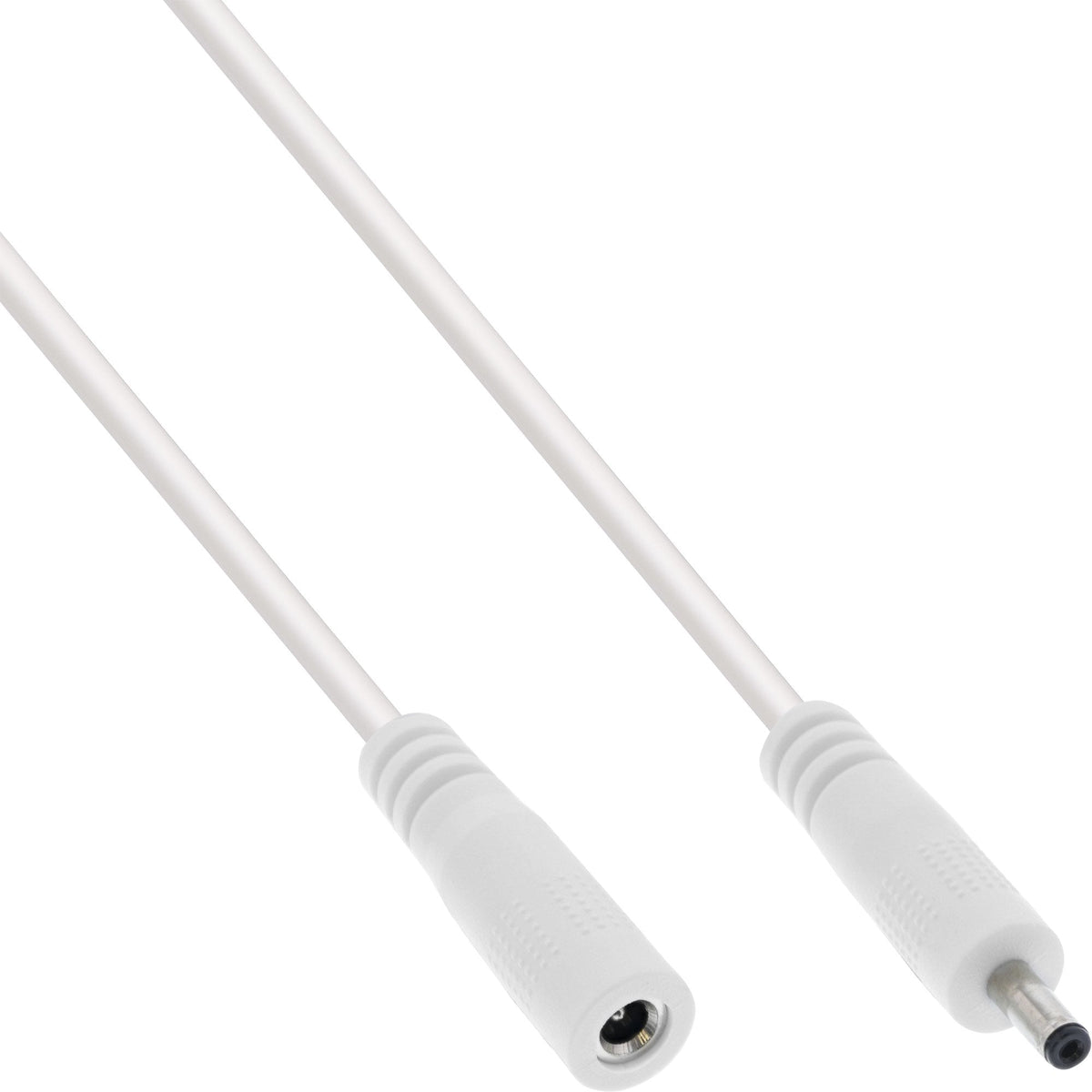 Cable De Extensión De Cc Inline, Enchufe De Cc Macho/Hembra 3,5x1,35 Mm, Awg 18, Blanco, 2 M