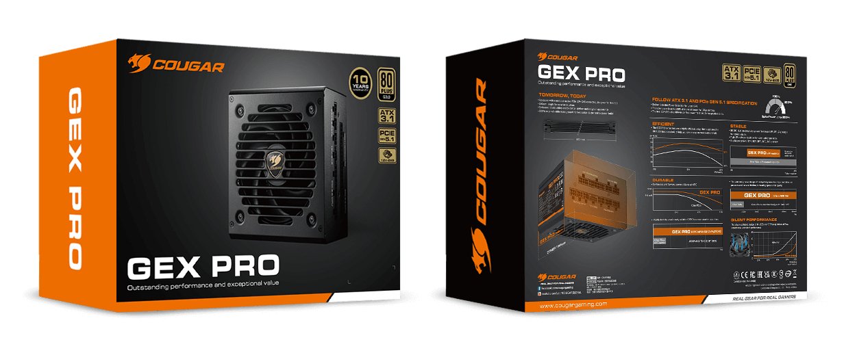 Cougar Netzteil Gex Pro 850w Atx3.1 80 Plus Gold Modular