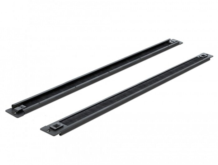 Digitus 19" Panel Gestión De Cables Barra Escobilla Sin Herramientas 1 U Negro