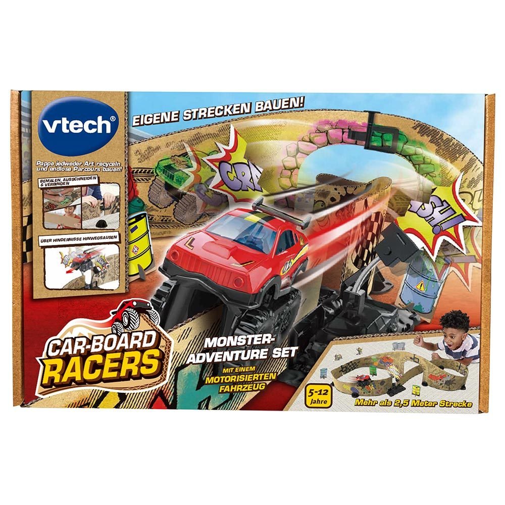 Vtech Car-Board Racers-Monster Adventure Set, Ferrocarril 80-563904