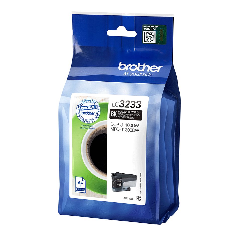 Tinta Brother Lc3233bk Dcpj1100dw Mfcj1300dw Ori Negra