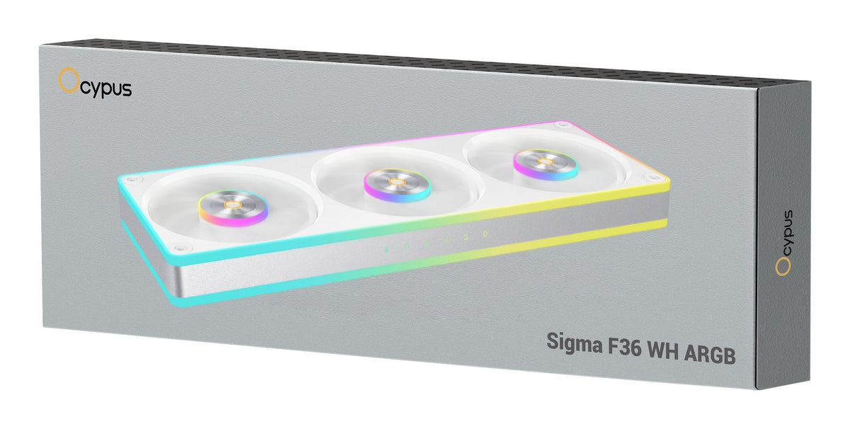 Ventilador Pc Ocypus Sigma F36 Argb (Blanco, 365 Mm) Sigma-F36-Wh3am00x-Gl