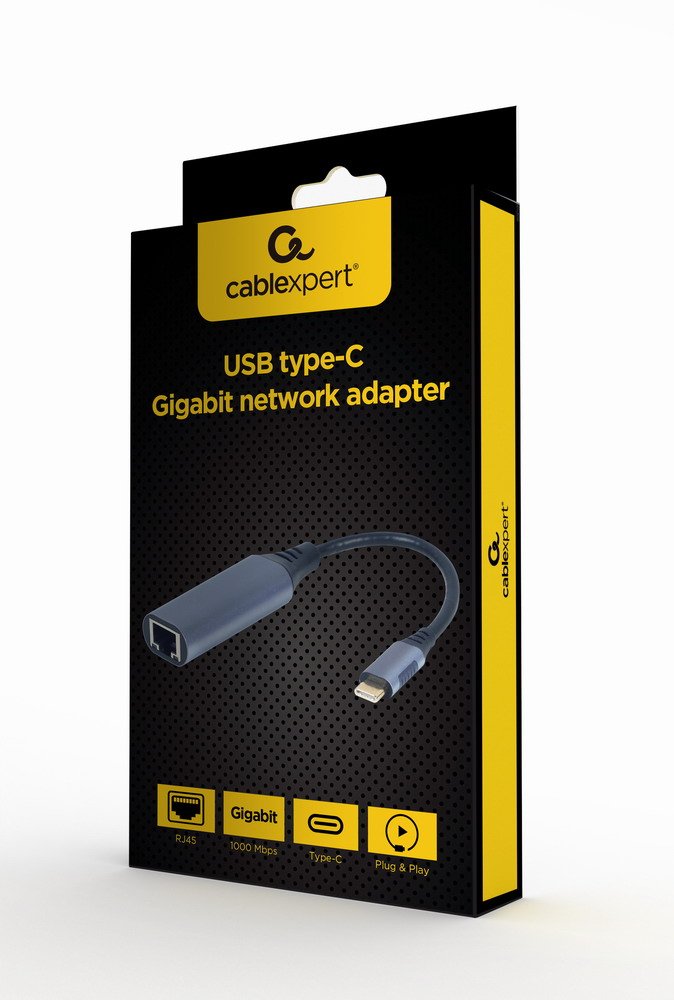 EAN 8716309121385 - Gembird A-USB3C-LAN-01 base para portátil y replicador de puertos USB 3.2 Gen 1 (3.1 Gen 1) Type-C Negro, imagen 4