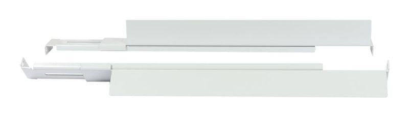 Allnet 19\"Schrank, Zbh. L-Schiene, Variabel, L=502-849mm, Lichtgris, 1 Paar(2mück),