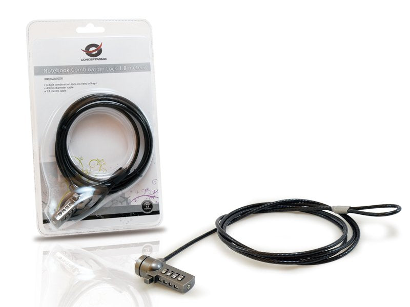 Conceptronic Cable De Seguridad Por Combinacion 1.8m