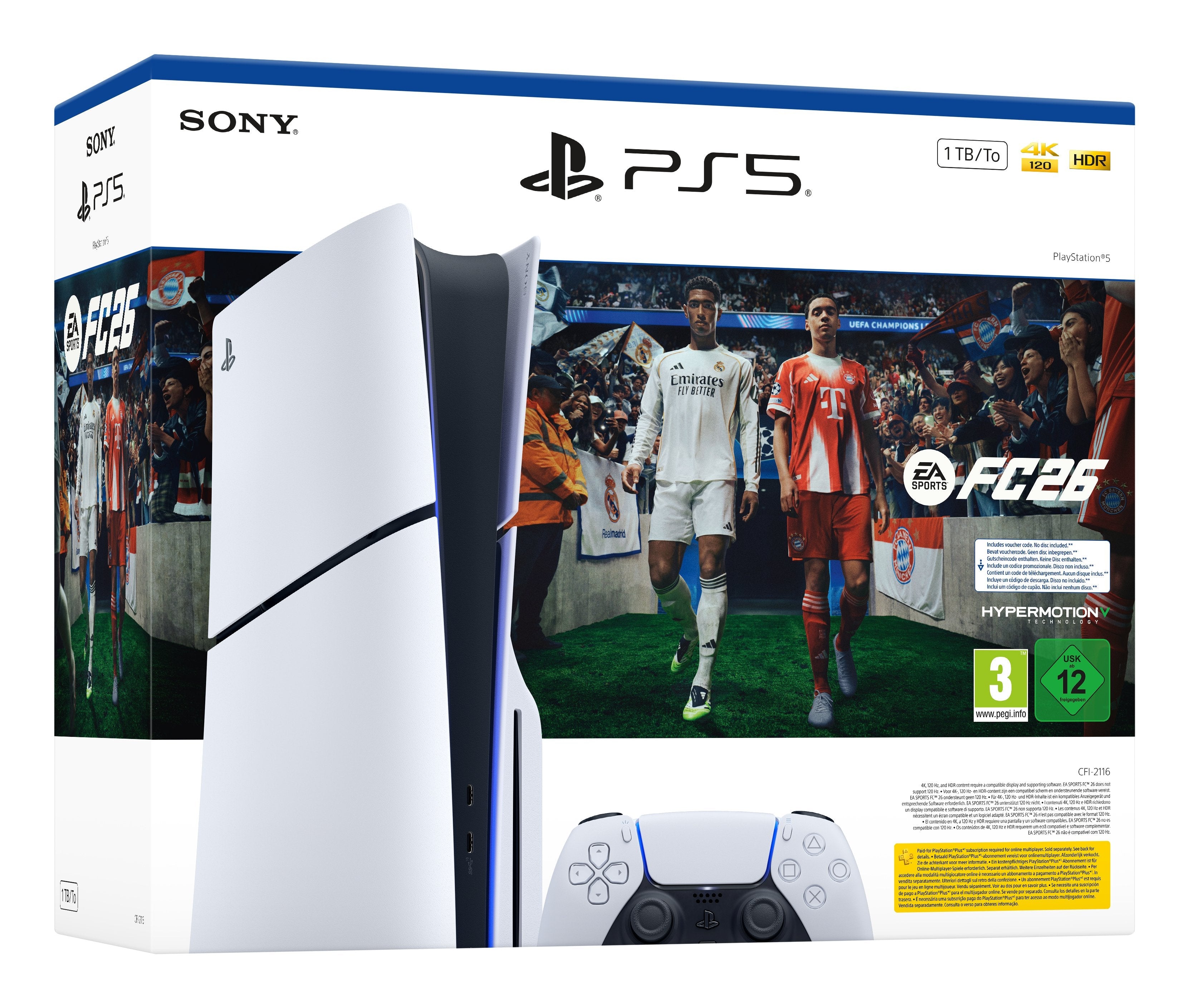 Sony Ps5 Konsole Slim Disc Ed E-Chassis 1tb + Ea Fc26