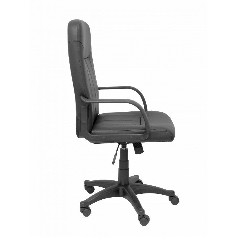 Piqueras Y Crespo Sillón De Dirección Mod. Villa Giratorio Brazos Fijos Regulable Basculante Negro