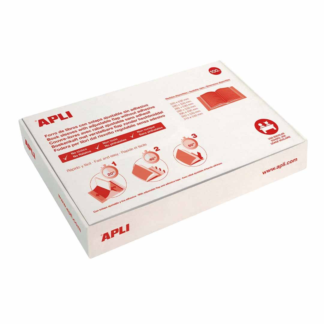 EAN 8410782169079 - APLI 16907 funda para libros y revistas 100 pieza(s) Transparente imagen 1