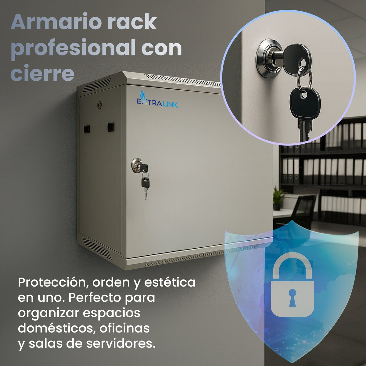 Armario De Pared Rack Extralink 9u 600x450
