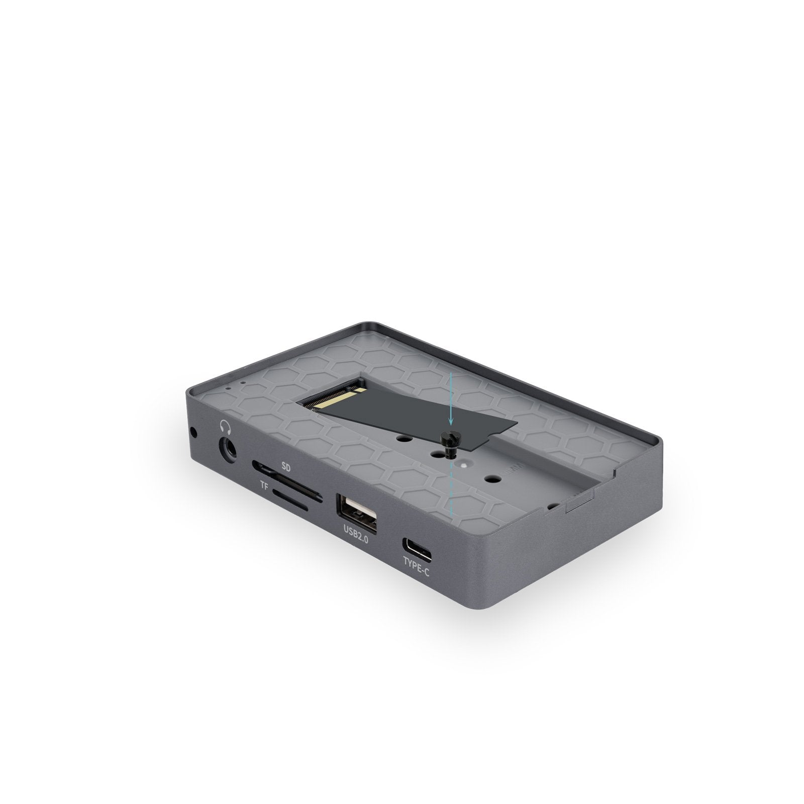 Docking Usb Tipo-C Tooq Tqe-2242g Ranura Ssd M.2 1xhdmi 1xrj45 1xusb 1xusb Tipo-C 1xlector Tarjetas 1x Jack 3.5 1xusb Tipo-C Pd