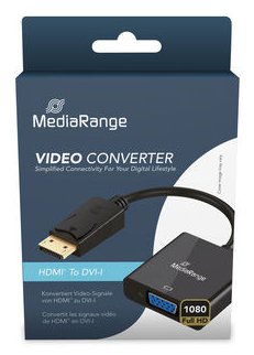 Mediarange Hdmi Zu Dvi-I Video Convertidor, 20cm, Negro