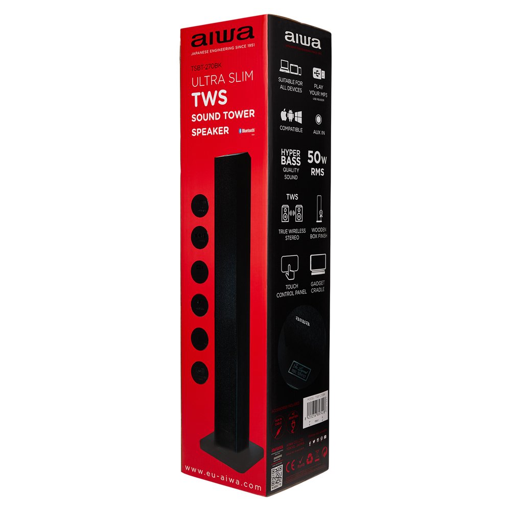 EAN 8435256897418 - Aiwa TSBT-270BK altavoz Negro Inalámbrico y alámbrico 50 W imagen 11