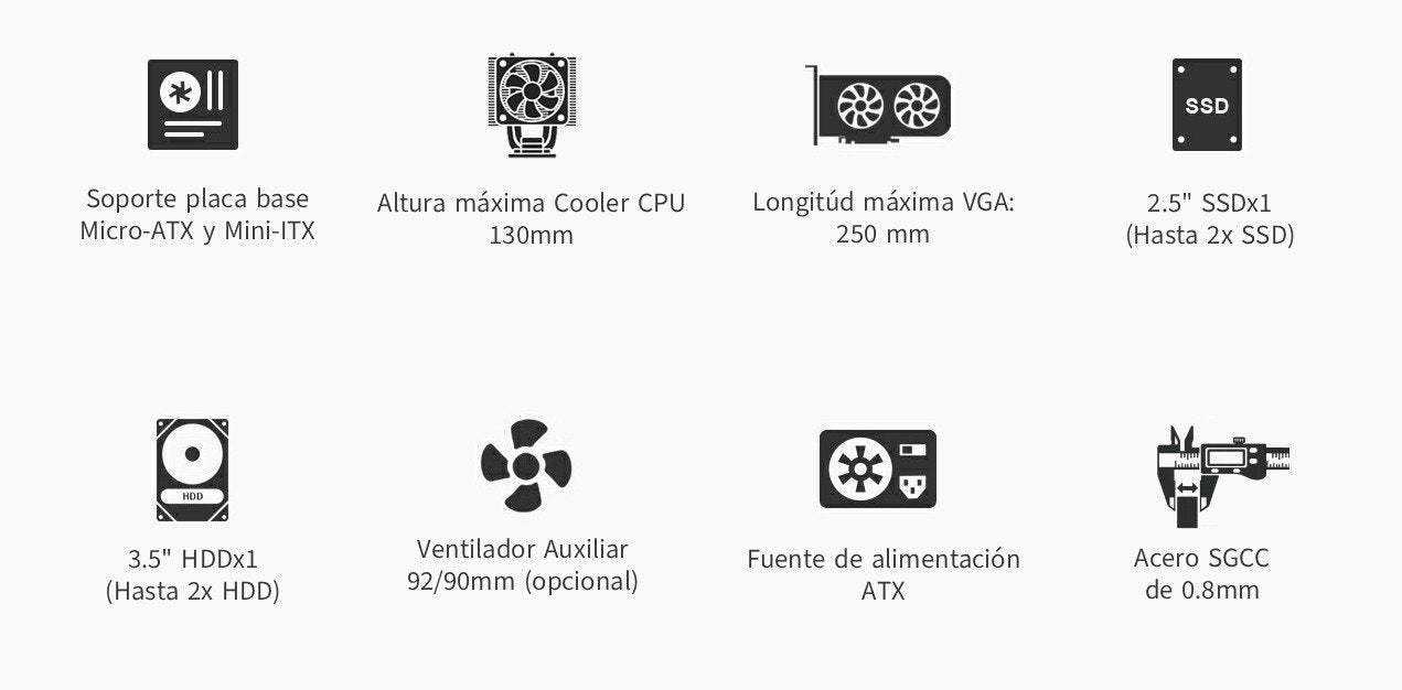 Coolbox Caja Matx M460 Usb-C 3.2 Gen1 Sin Fuente De Alimentacion