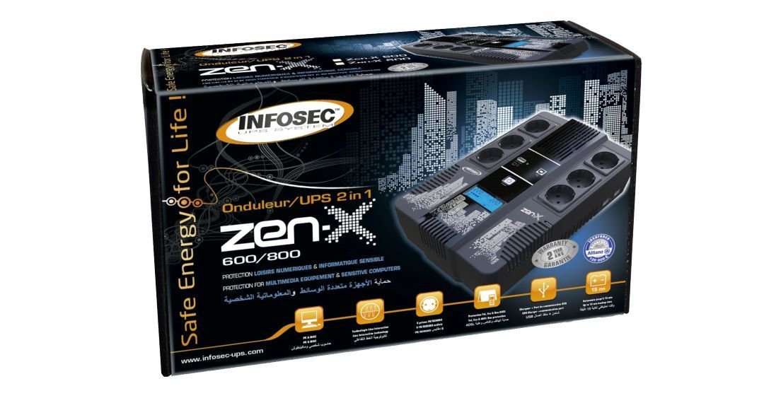 Zen-X 800 Fr/Schuko Onduleur Line Interactive 800