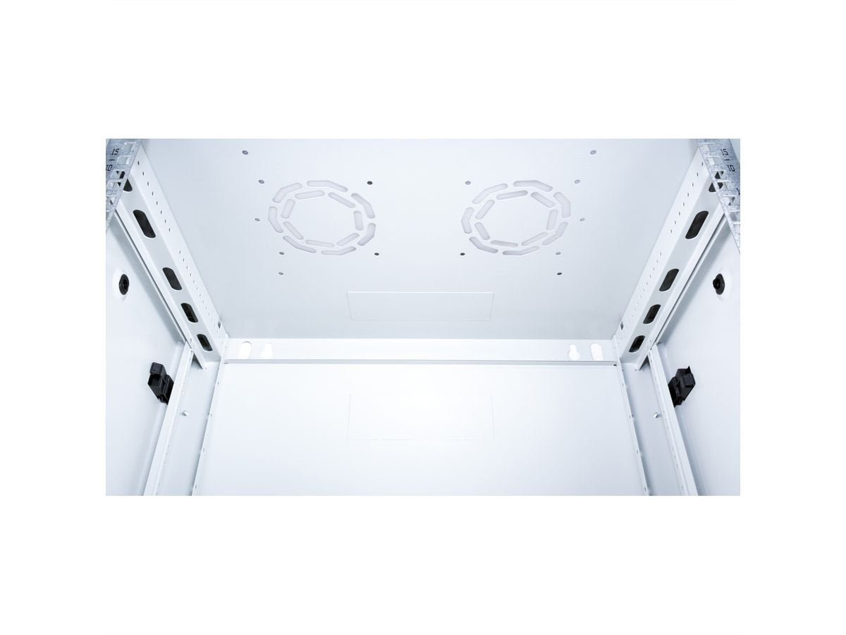 Roline 19-Zoll Wandgehuse Basic Plus 15he, 600x450 Bxt Grau