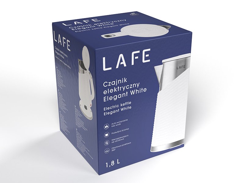EAN 5907512874110 - Lafe LAFCZA47469 tetera eléctrica 1,8 L 1800 W Acero inoxidable, Blanco imagen 9
