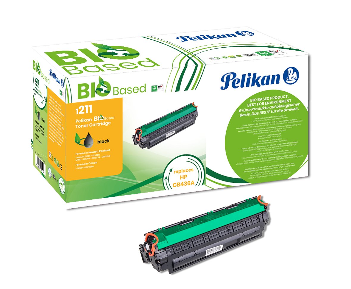 Pelikan Tóner De Base Biológica Reemplaza Hp Cb436a, Negro