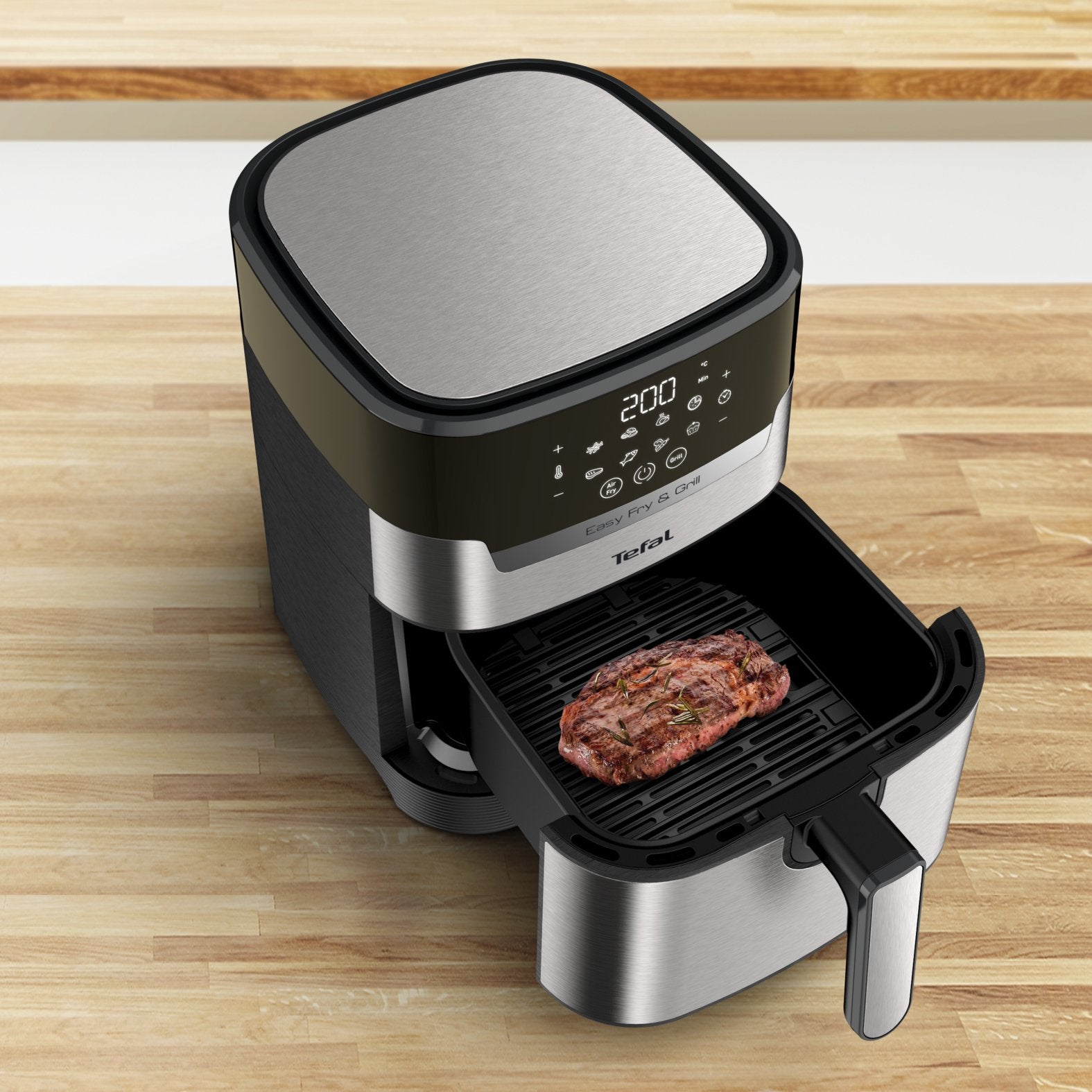 EAN 3045380020696 - Tefal Easy Fry & Grill EY505D Sencillo 4,2 L Independiente 1550 W Freidora de aire caliente Acero inoxida imagen 9