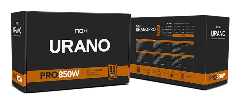 EAN 8436587975530 - NOX Urano PRO 850W Bronze unidad de fuente de alimentación ATX Negro imagen 10