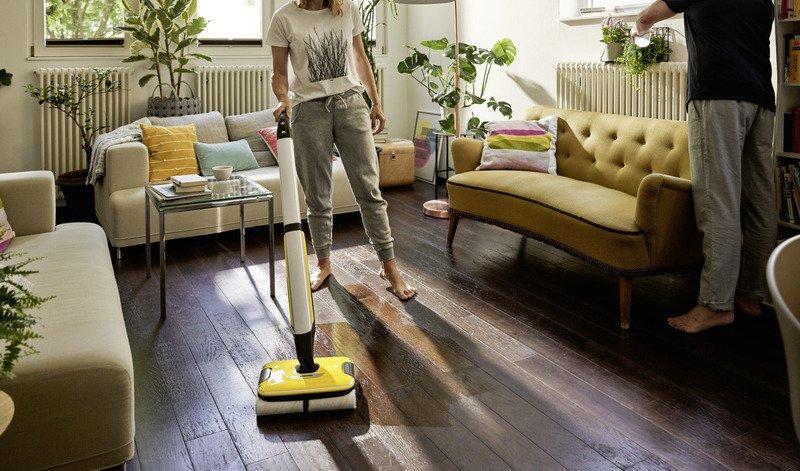 Kärcher Fc 7 Cordless Escoba Eléctrica Batería Seca Y Húmeda Sin Bolsa Plata, Amarillo