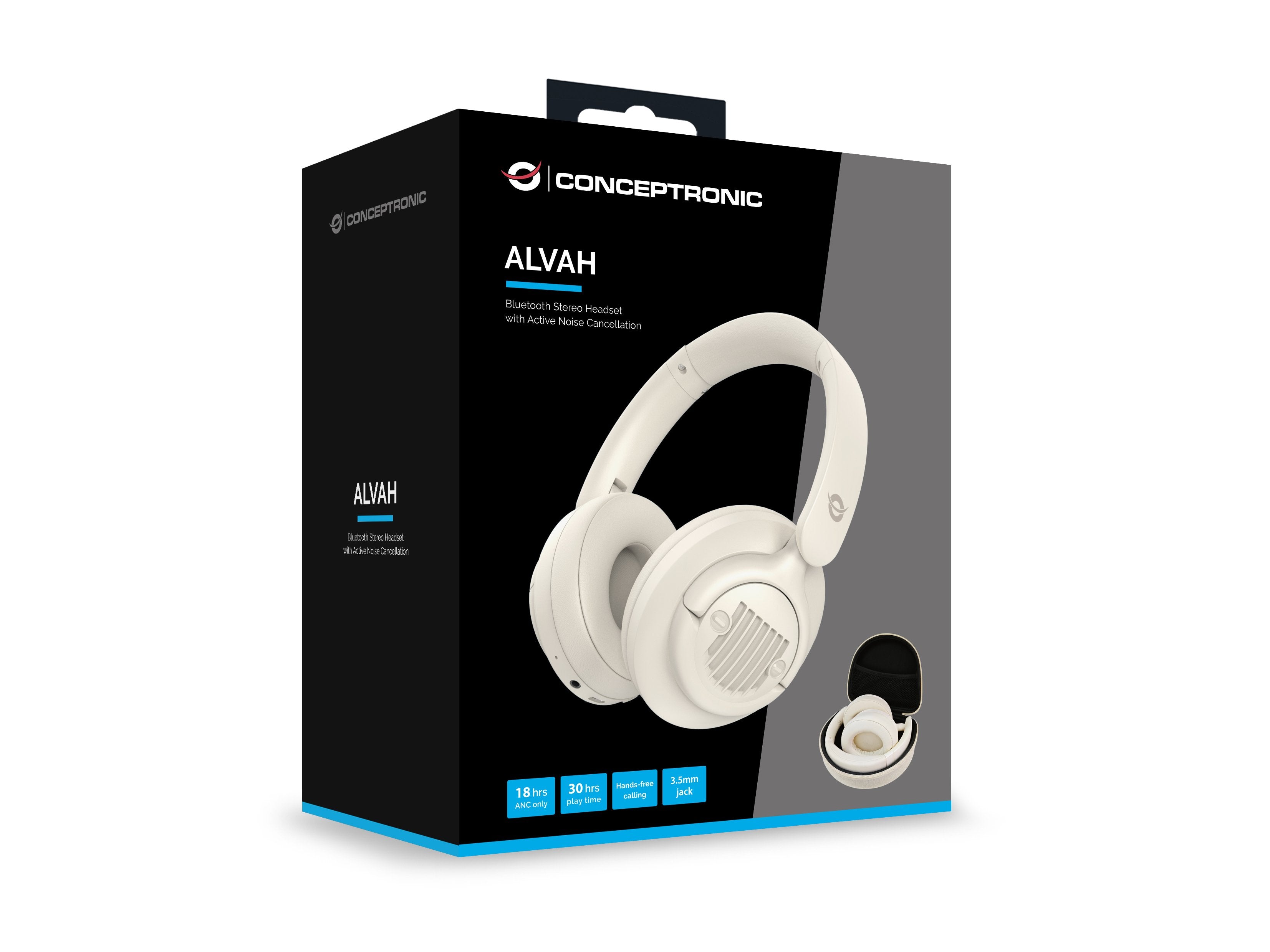 Auriculares Conceptronic Alvah02c Inalámbrico Y Alámbrico Diadema Música Bluetooth Crema De Color