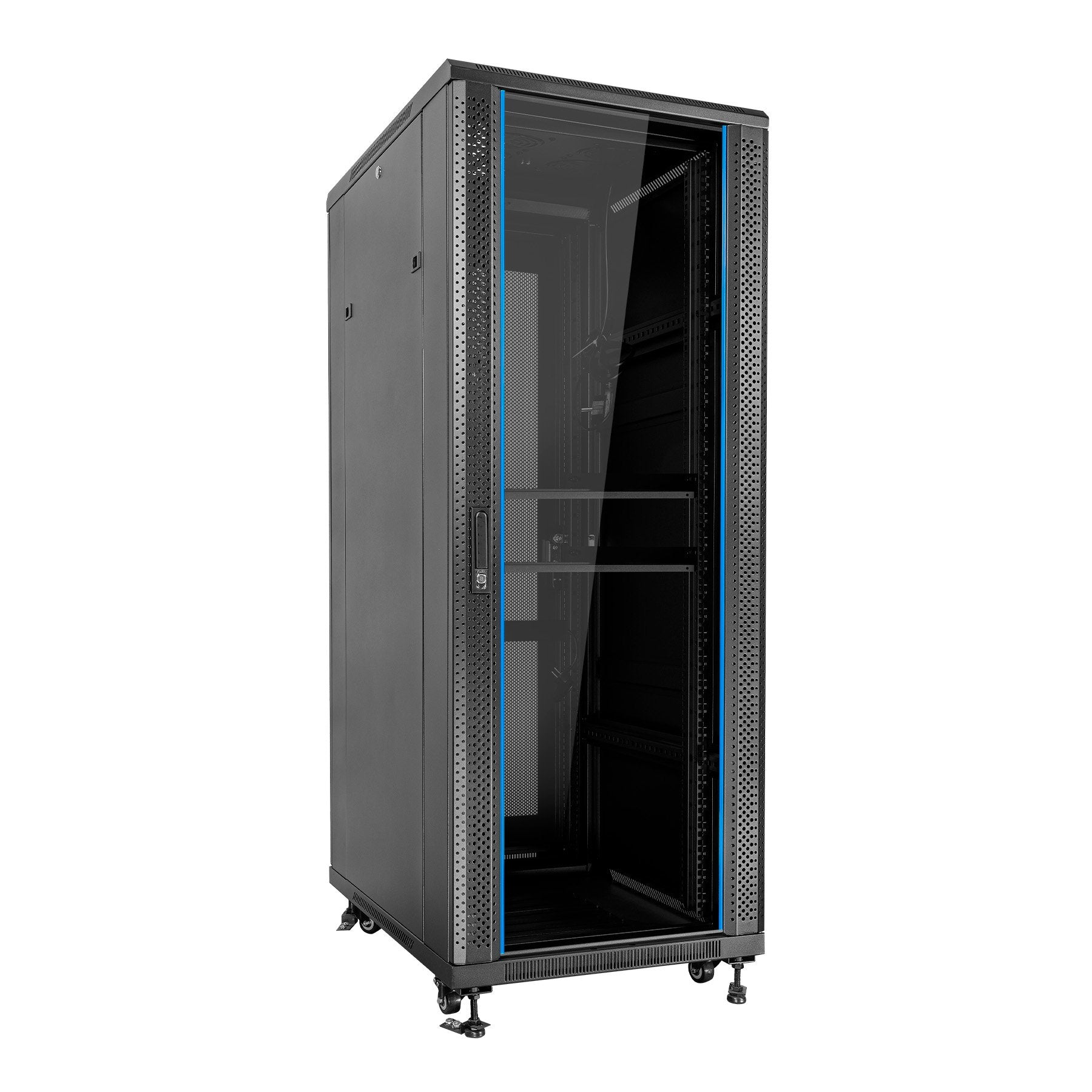 Armario Aiten Data Ai6632 32u - Ancho 600 - Fondo 600 - Incluye 2 Bandejas Fijas - 4 Ventiladores 120mm - 1