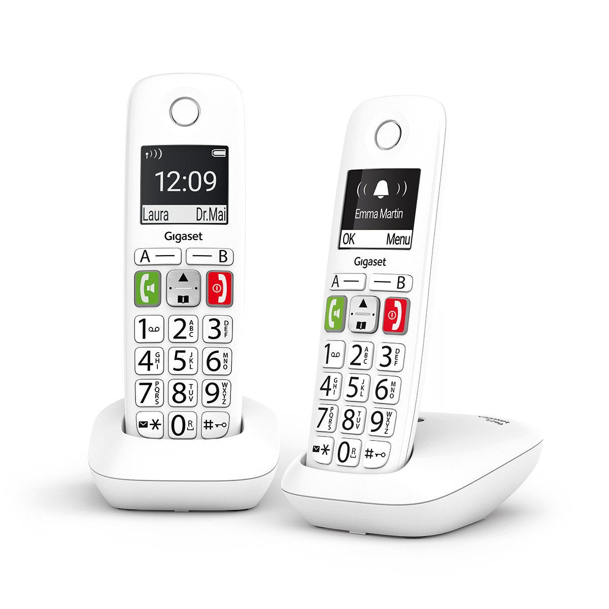 Telefono Fijo Inalambrico Gigaset E290 Duo Blanco 300 Numeros - 42 Tonos