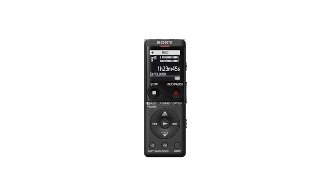 Sony Icdux570 Negra Grabadora De Voz Digital Oled 4gb Pcm Mp3 + Bolsa De Transporte