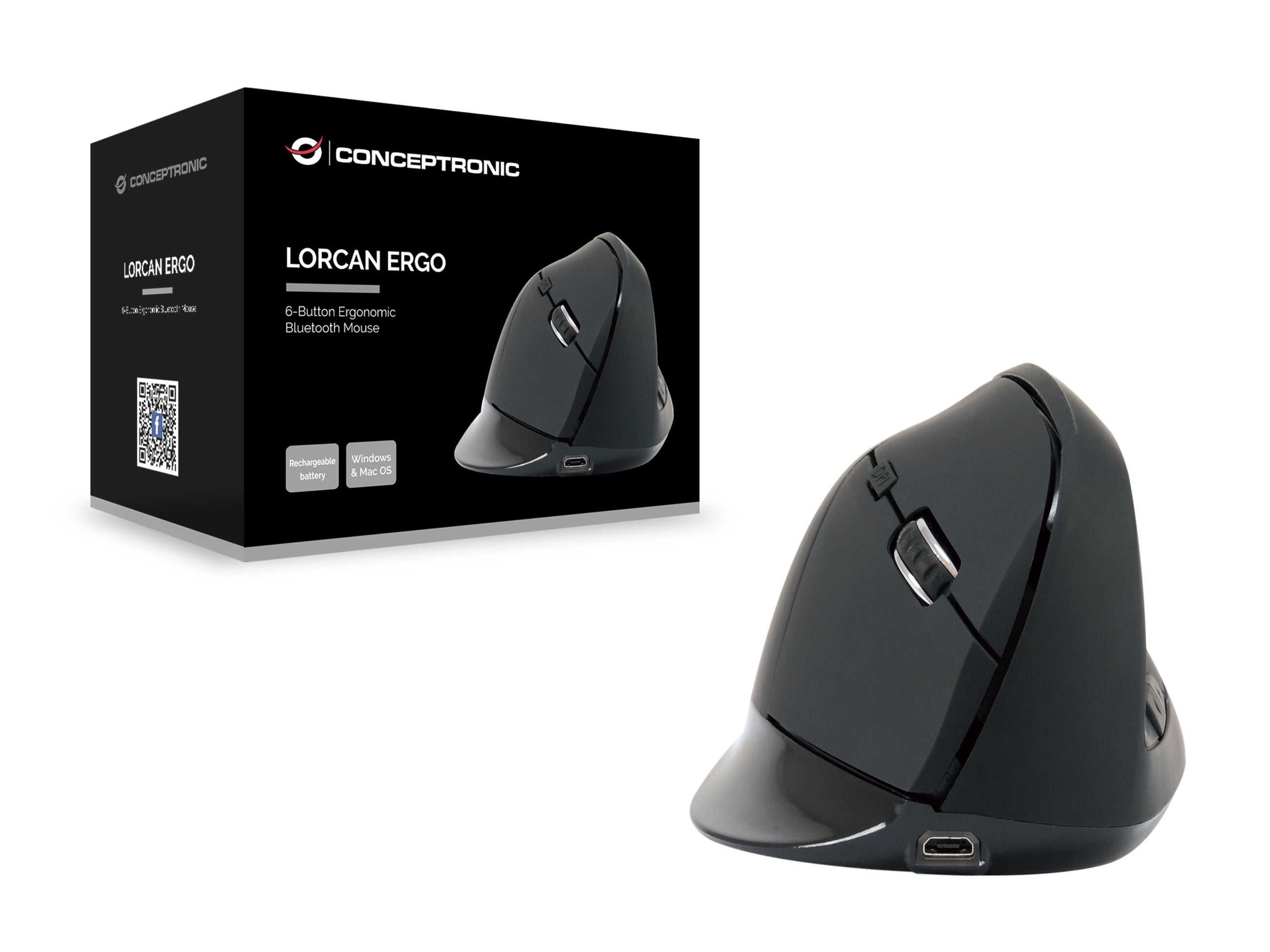 EAN 4015867226957 - Conceptronic LORCAN03B ratón Oficina mano derecha Bluetooth Óptico 1600 DPI imagen 4