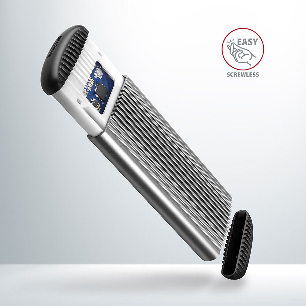 Axagon Eem2-Sa Caja Para Disco Duro Externo Caja Externa Para Unidad De Estado Sólido (Ssd) Gris M.2