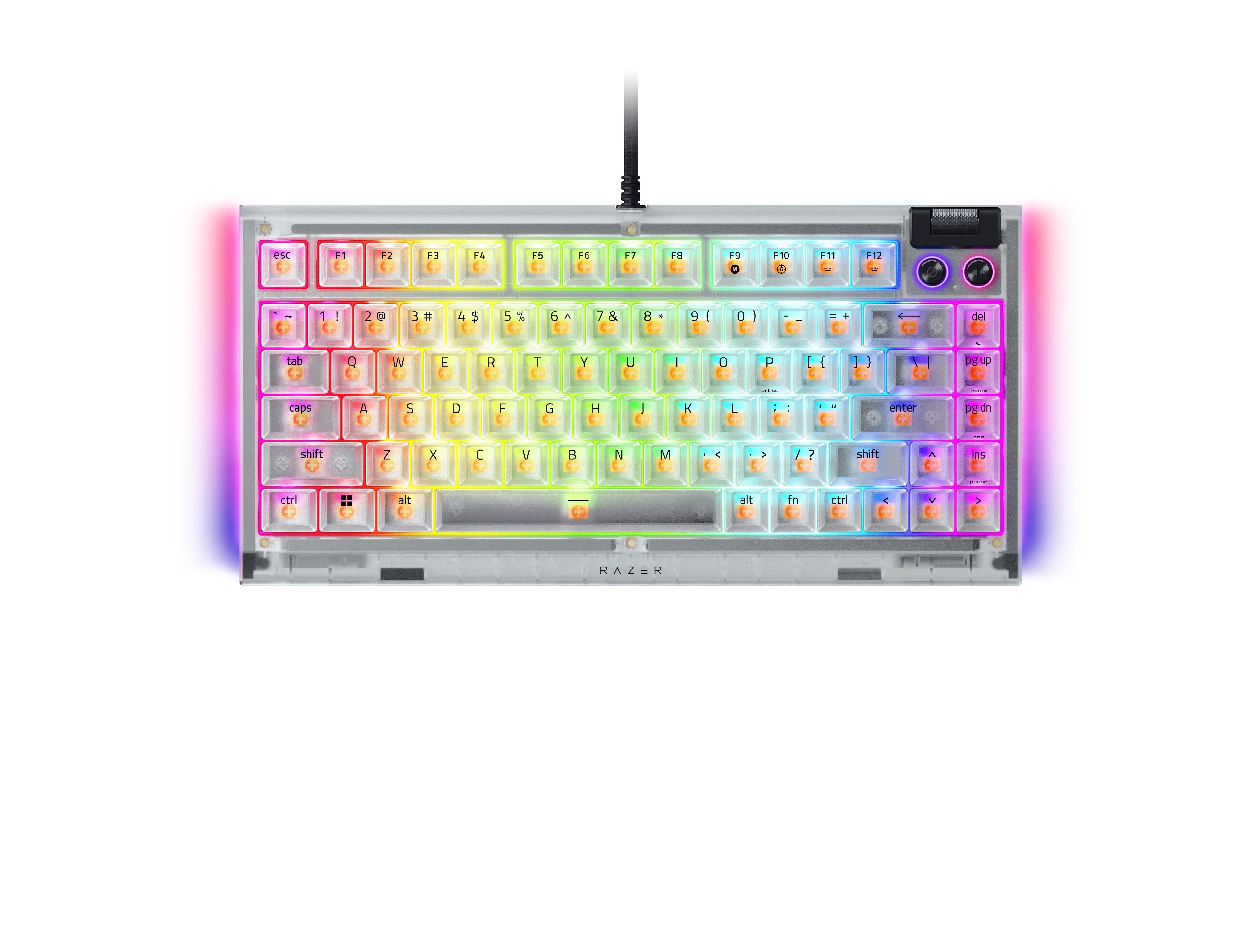 EAN 8887910073834 - Razer BlackWidow V4 75% teclado Juego USB QWERTY Inglés de EE. UU. Blanco imagen 5