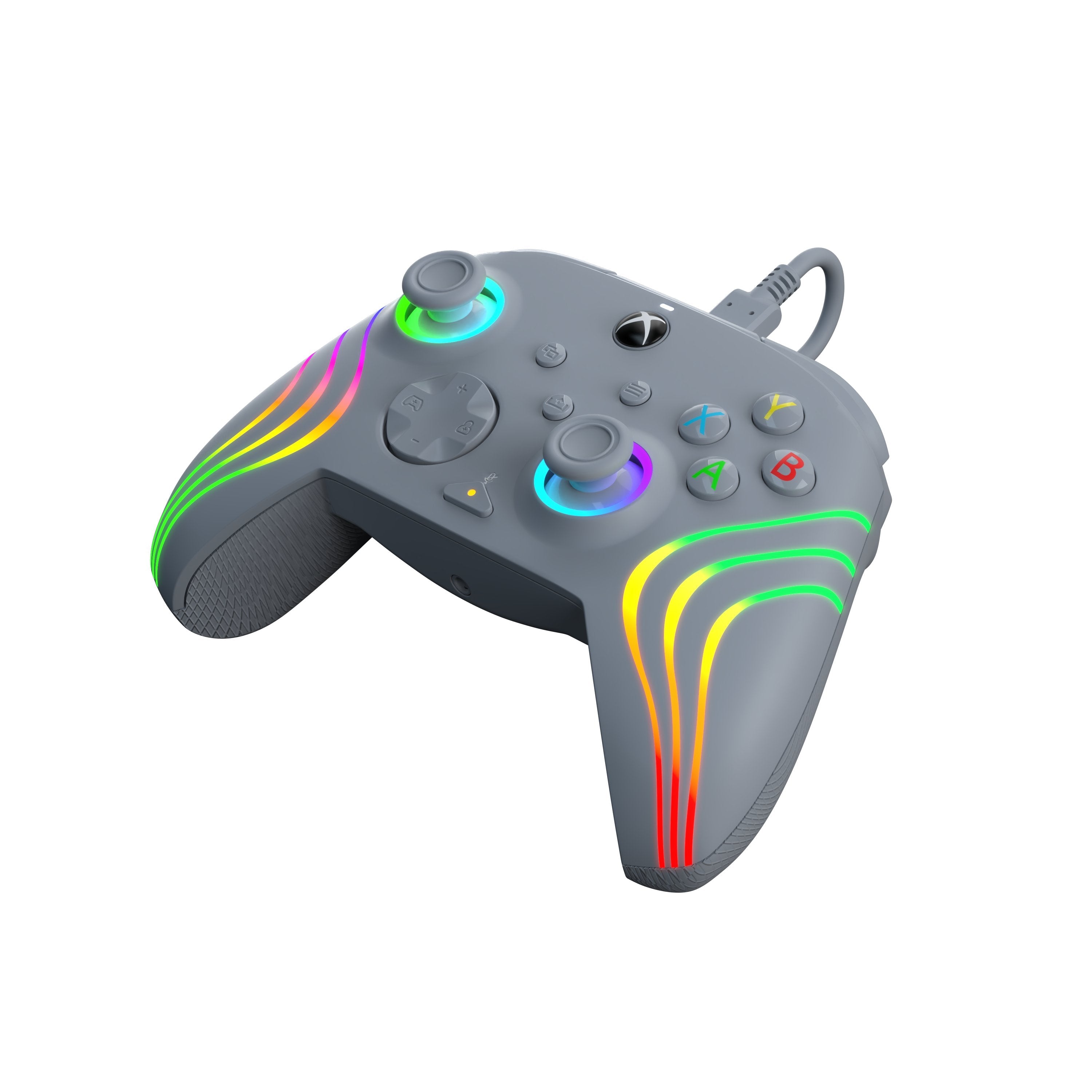 Mando Pdp Afterglow Wave Alámbrico, Gamepad (Gris, Para Xbox Y Pc)