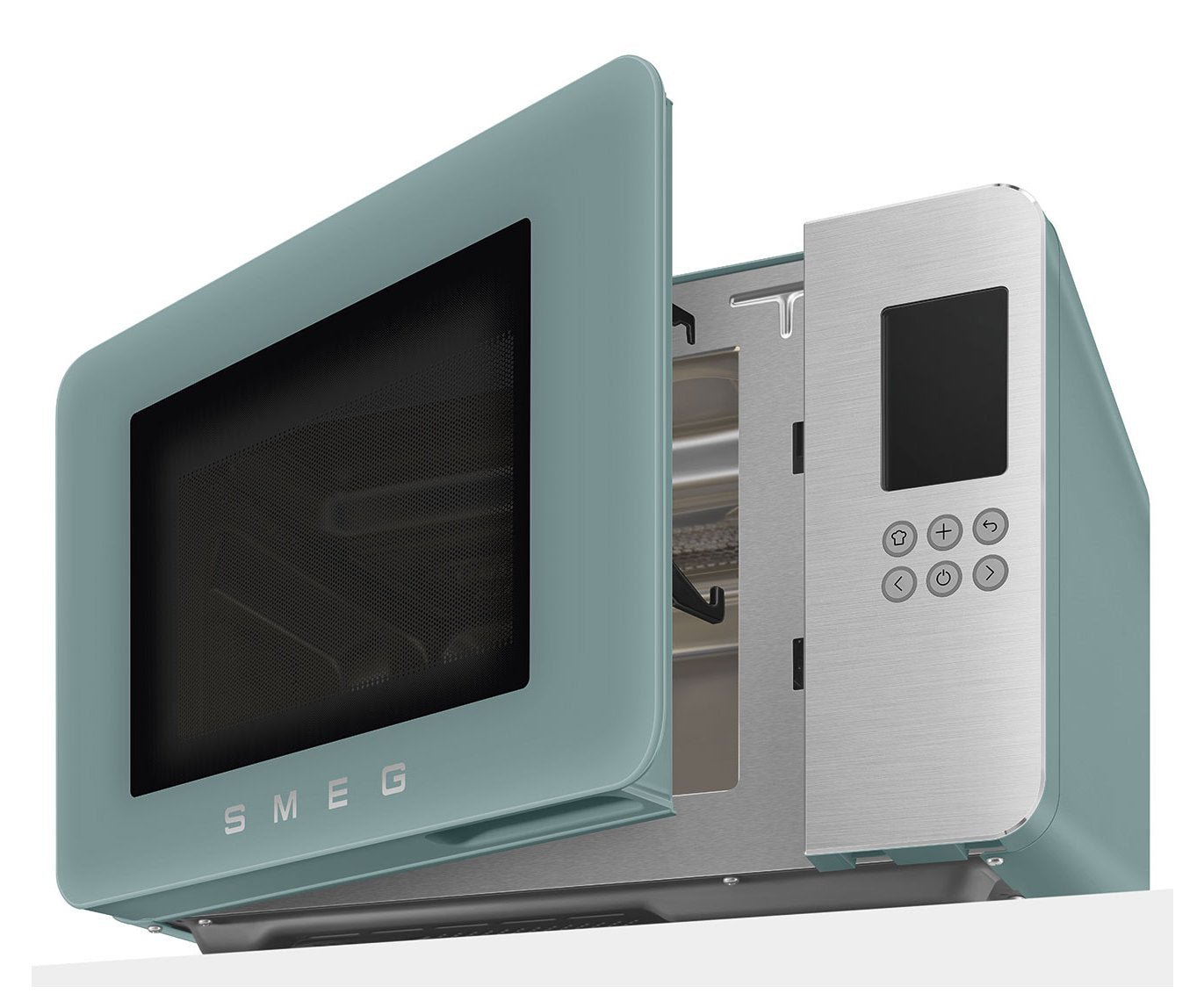 Microondas Smeg Con Grill Moc01egmeu, 4 Funciones, 1900w, Verde Esmeralda Mate
