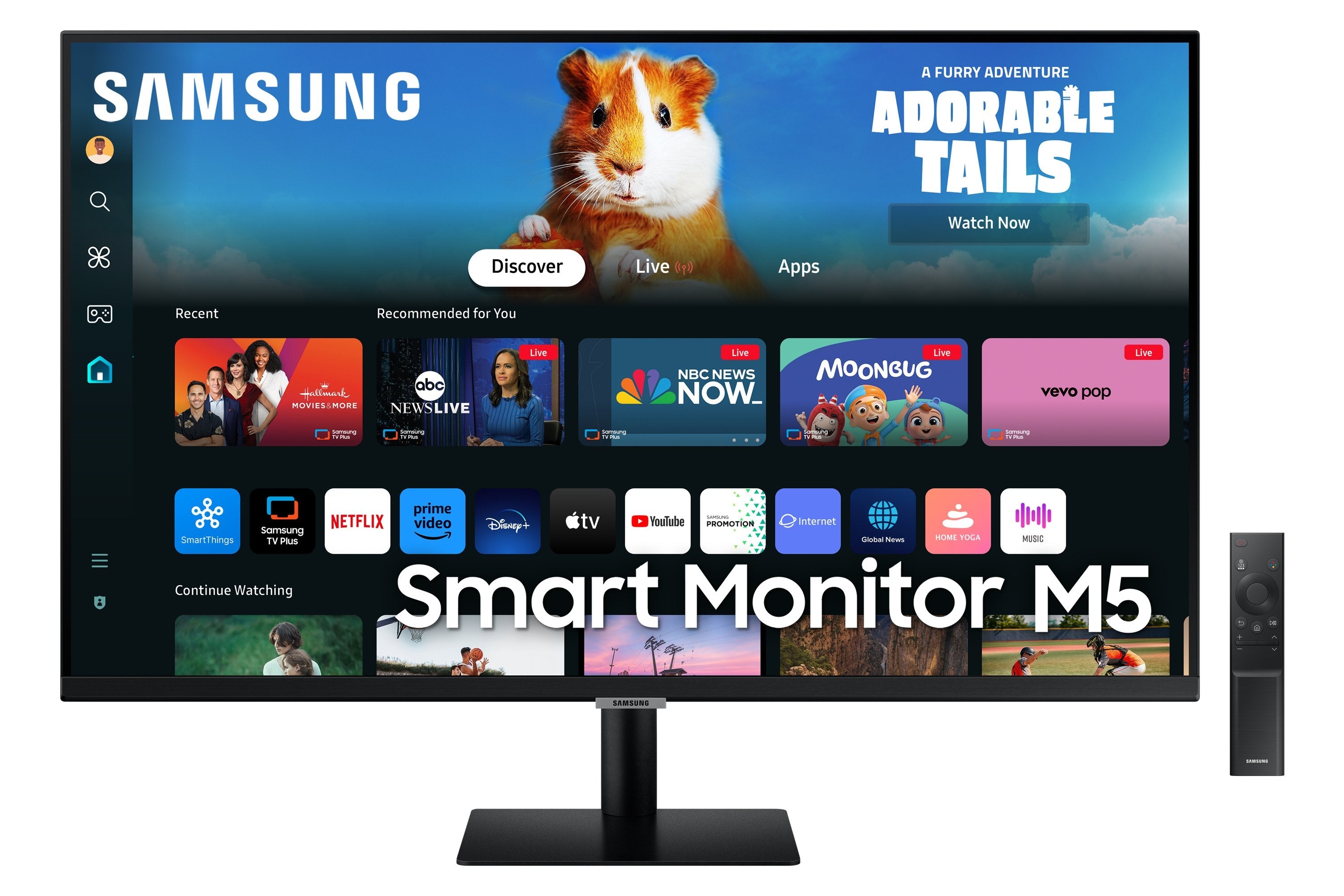 Monitor Smart Samsung M5 S27dm502eu 27' Full Hd Multimedia Smart Tv Negro