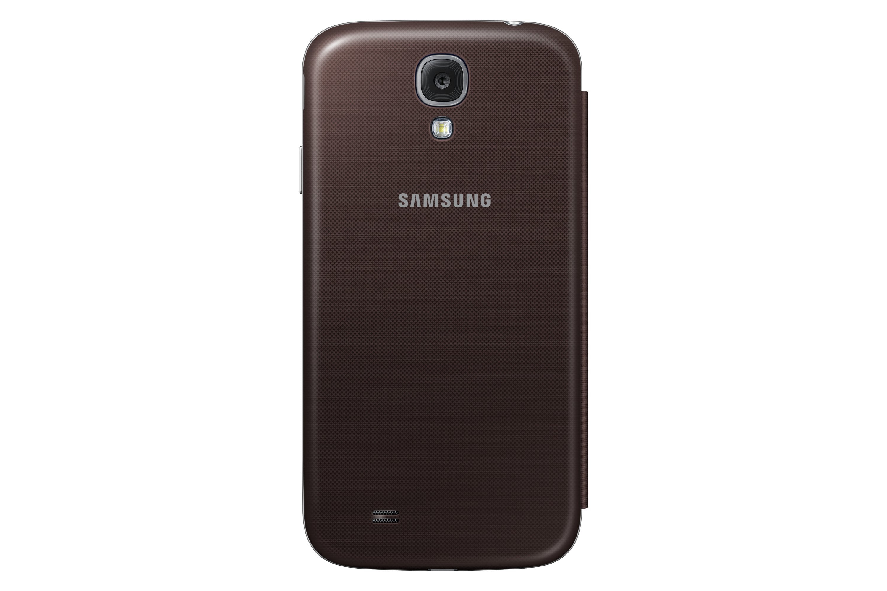 Samsung Flip Cover Funda Samsung Galaxy S4/Con Tapa.Sustituye Tapa Trasera/Marron/Ef-Fi950baegww
