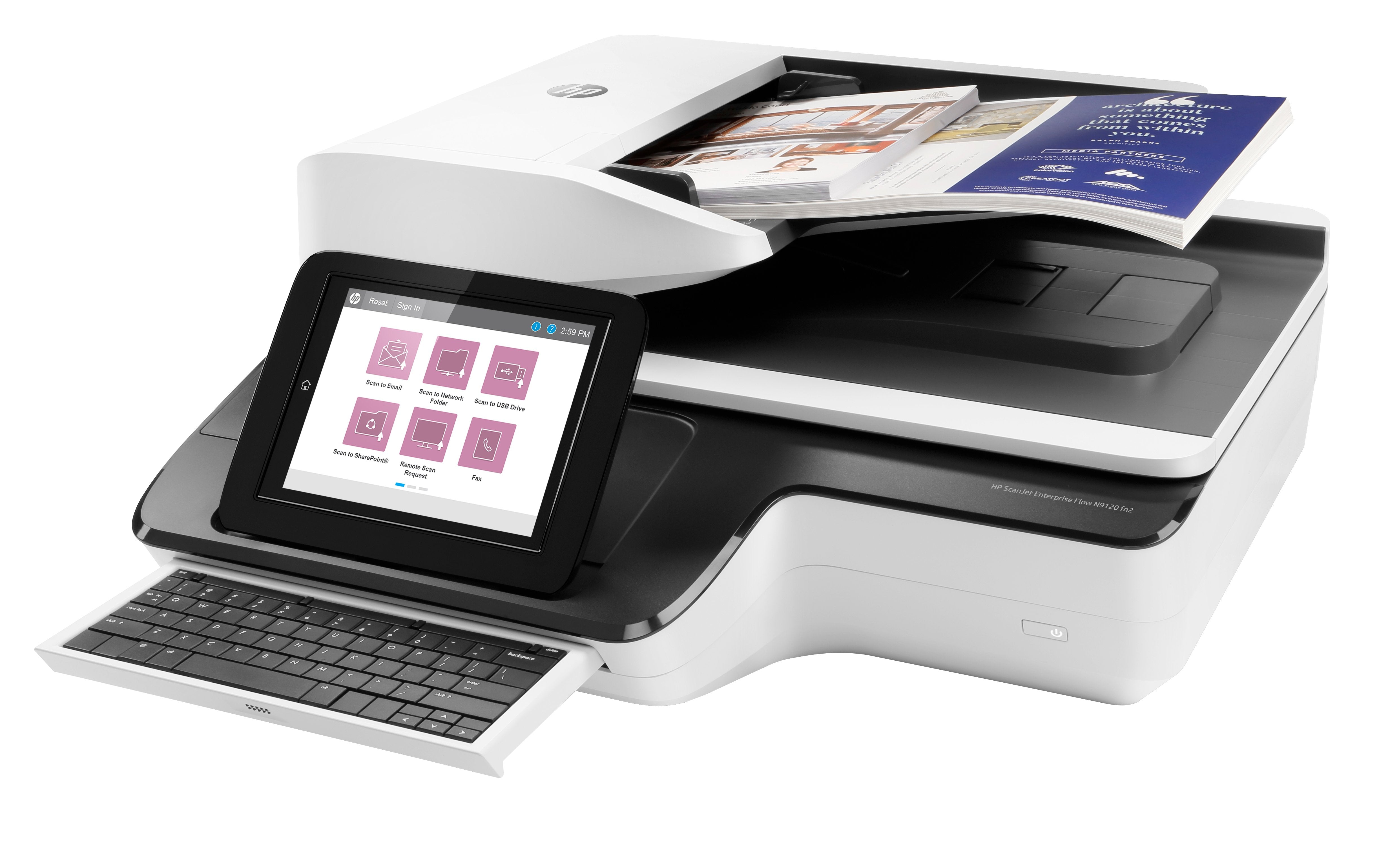 EAN 0190781818670 - HP ScanJet Enterprise Flow N9120 fn2 Escáner de cama plana 600 x 600 DPI A3 Negro, Blanco imagen 2