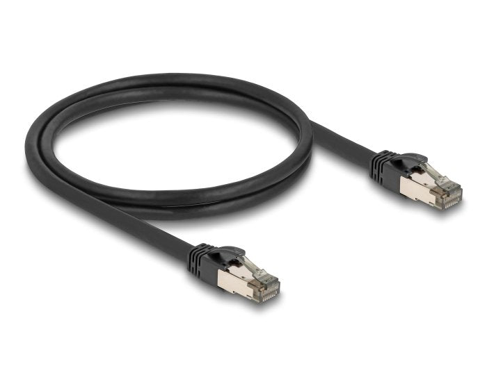 Delock 80240 Cable De Red Rj45 Cat.6a U/Ftp Ultraflexible Con Cubierta Metálica Interior, 1 M, Negro