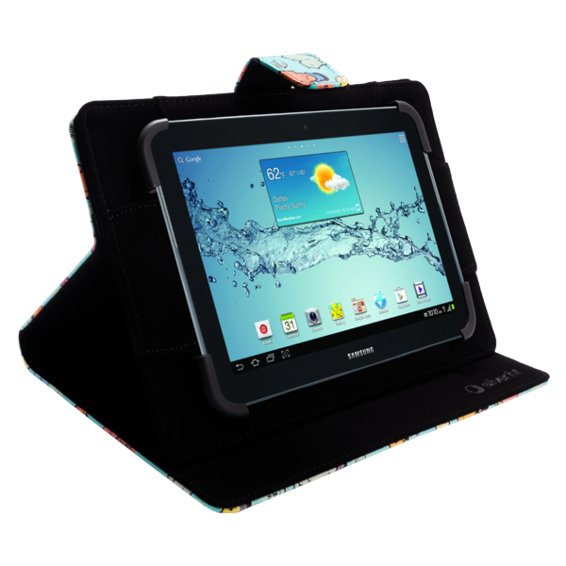 Funda Universal Rotatory 360 Silver Ht Para Tablet 9-10.1" Cactoos Green Metal