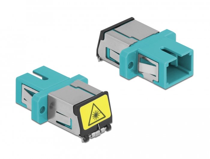 Lwl Kupplung Mit Laserschutzklappe Sc Simplex Buchse Zu Sc Simplex Buchse Multimode Aqua