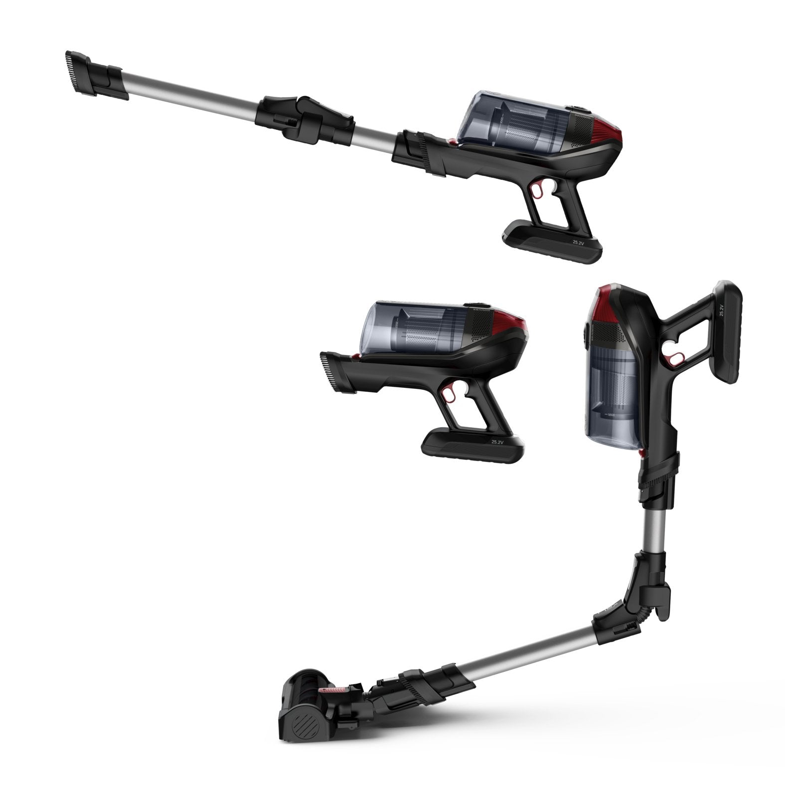 EAN 3221616048584 - Rowenta RH98A7 Aspiradora escoba 2 en 1 Batería Secar Sin bolsa 0,9 L 320 W Rojo, Gris imagen 12