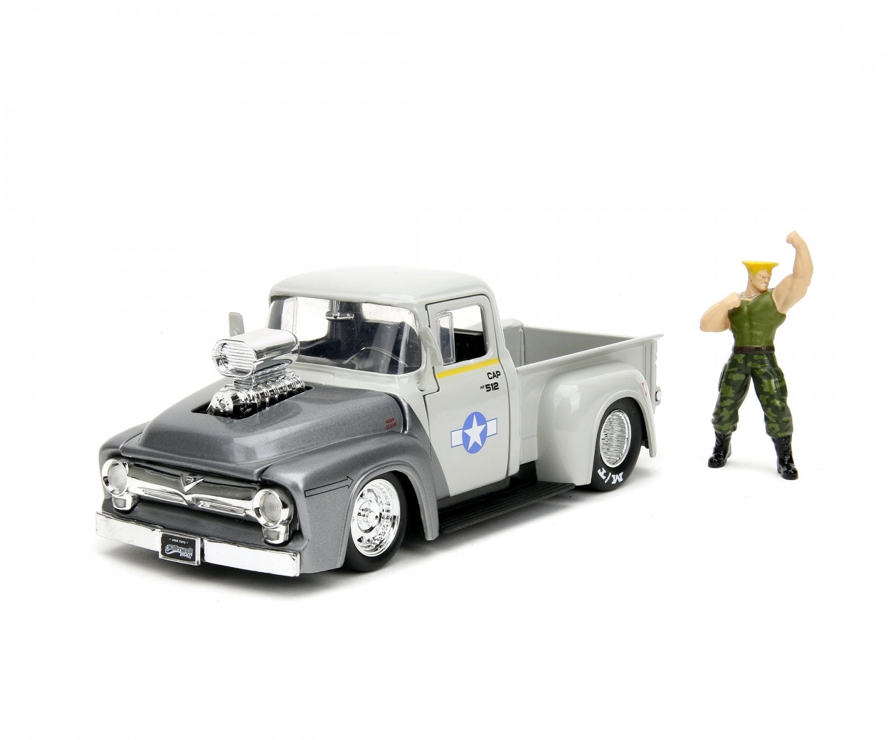 Jada Street Fighter 1956 Ford Pickup 1:24 + Guile 253255057