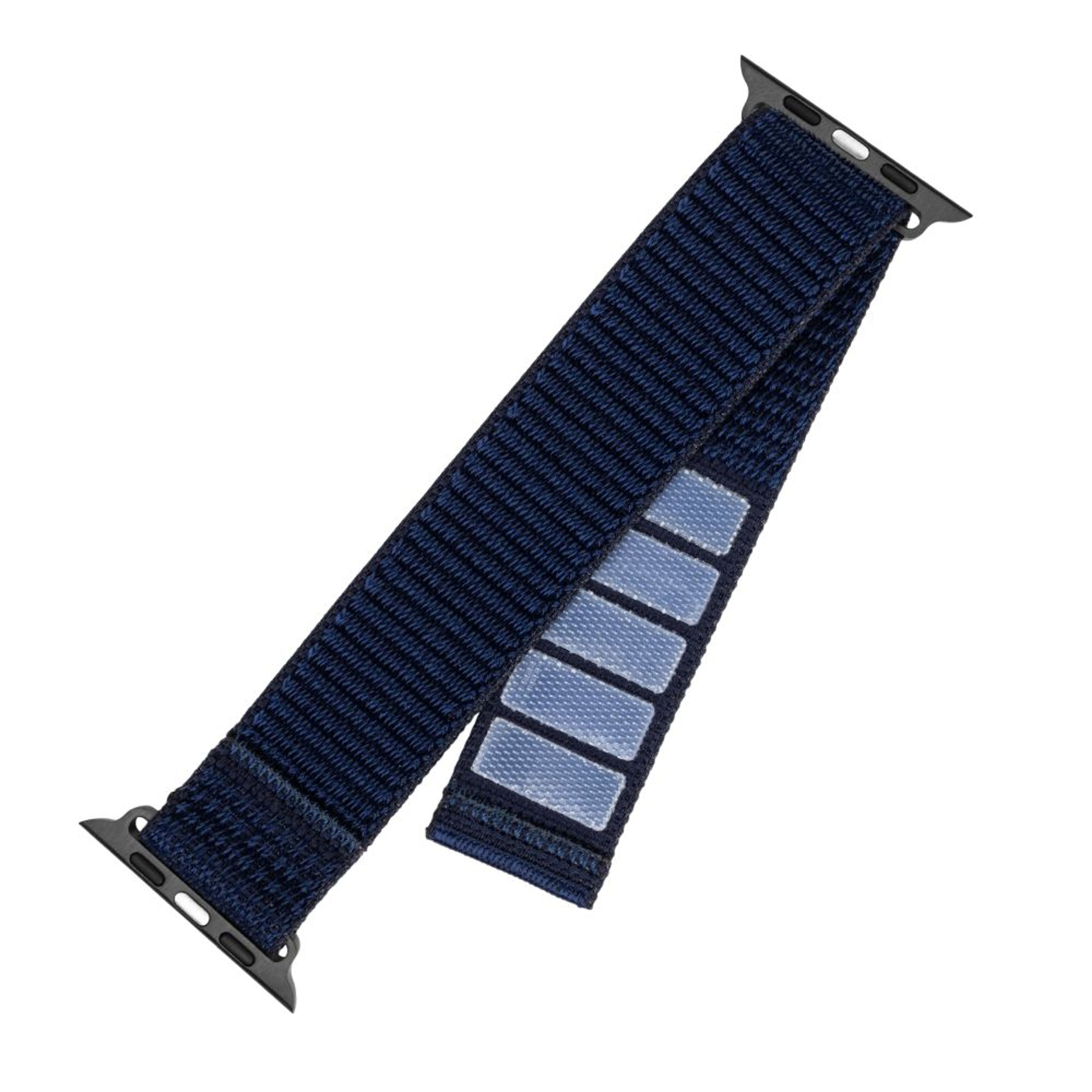 Fixed Nylon Sporty Strap For Apple Watch 42 44 45mm, Dark Blue