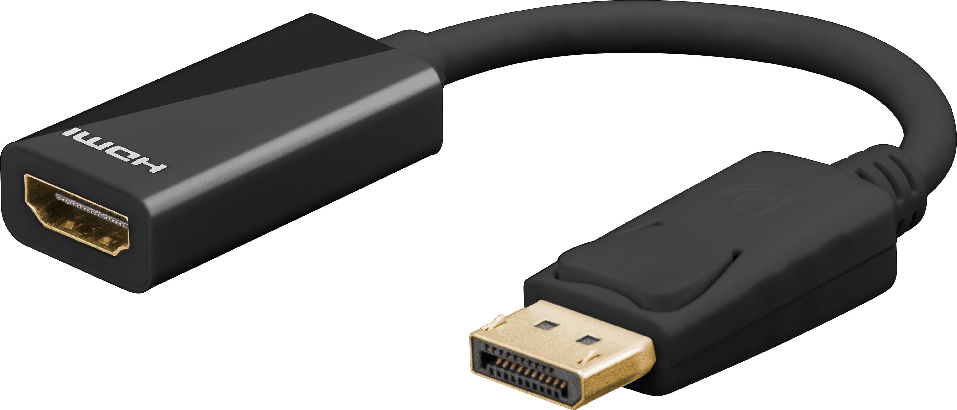 Goobay Adaptador Displayport 1.2 -> Hdmi 10cm Negro 67881