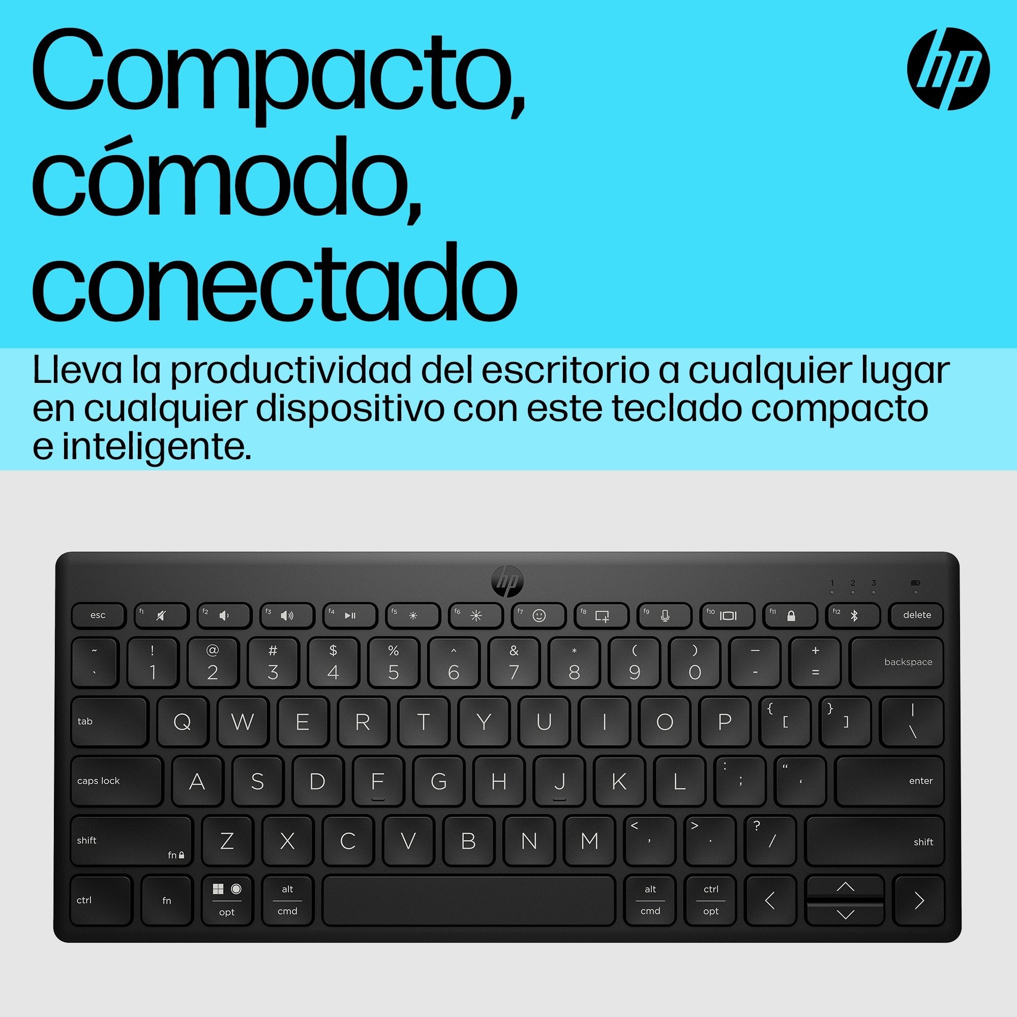 Hp Teclado Multidispositivo Compacto 350 Con Bluetooth