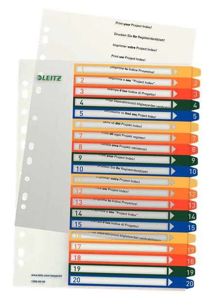 Esselte Leitz Pc A4 Maxi - Separador - 20 Piezas