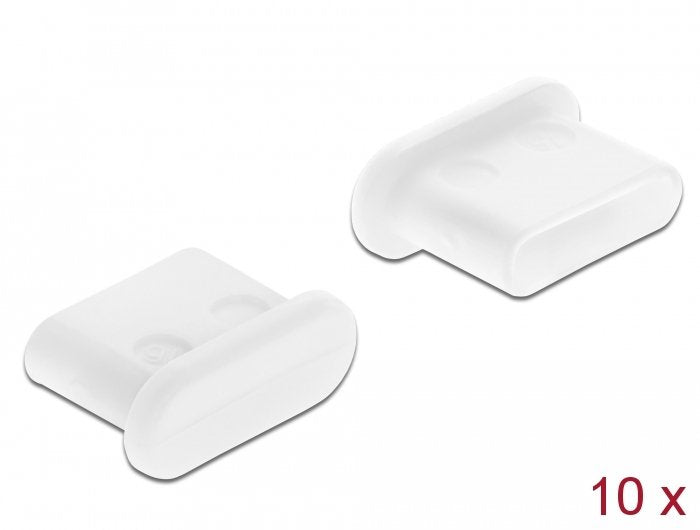 Delock 64095 Cubierta Antipolvo Para Usb Type-C Hembra Sin Agarre 10 Piezas En Blanco