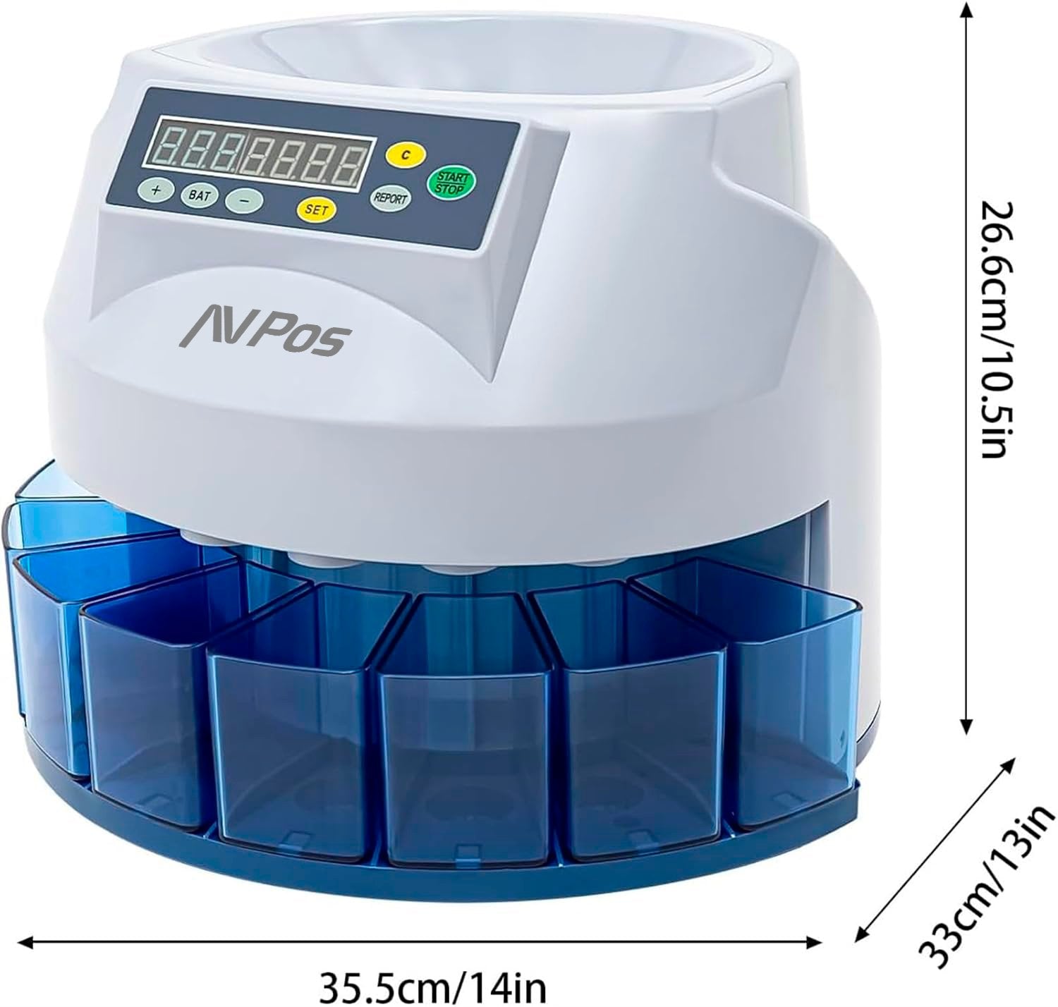 EAN 7427250946675 - AVPos AVP-CCM6 contador de dinero Contador de monedas Negro imagen 10